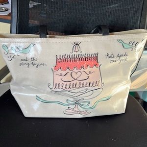 Kate Spade Wedding Bell Cake Francis Tote Purse Bride Shower Honeymoon
